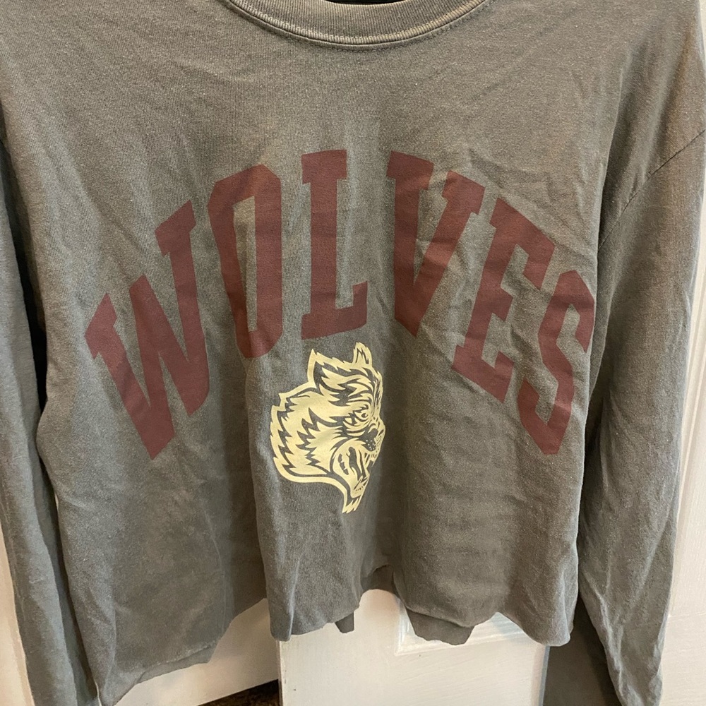 Wolves long sleeved workout crop
